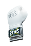 Silver & White Velcro Sparring Gloves- Exclusive